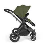 Ickle Bubba Stomp Luxe 12 Piece Travel System with i-Size Nimbus Car Seat & Spin Base - Black/Woodland/Black
