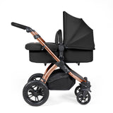 Ickle Bubba Stomp Luxe 12 Piece Travel System with i-Size Nimbus Car Seat & Spin Base - Bronze/Midnight/Black