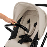 Ickle Bubba Stomp Luxe 12 Piece Travel System with i-Size Nimbus Car Seat & Spin Base - Black/Stone/Black