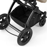 Ickle Bubba Stomp Luxe 12 Piece Travel System with i-Size Nimbus Car Seat & Spin Base - Black/Stone/Black