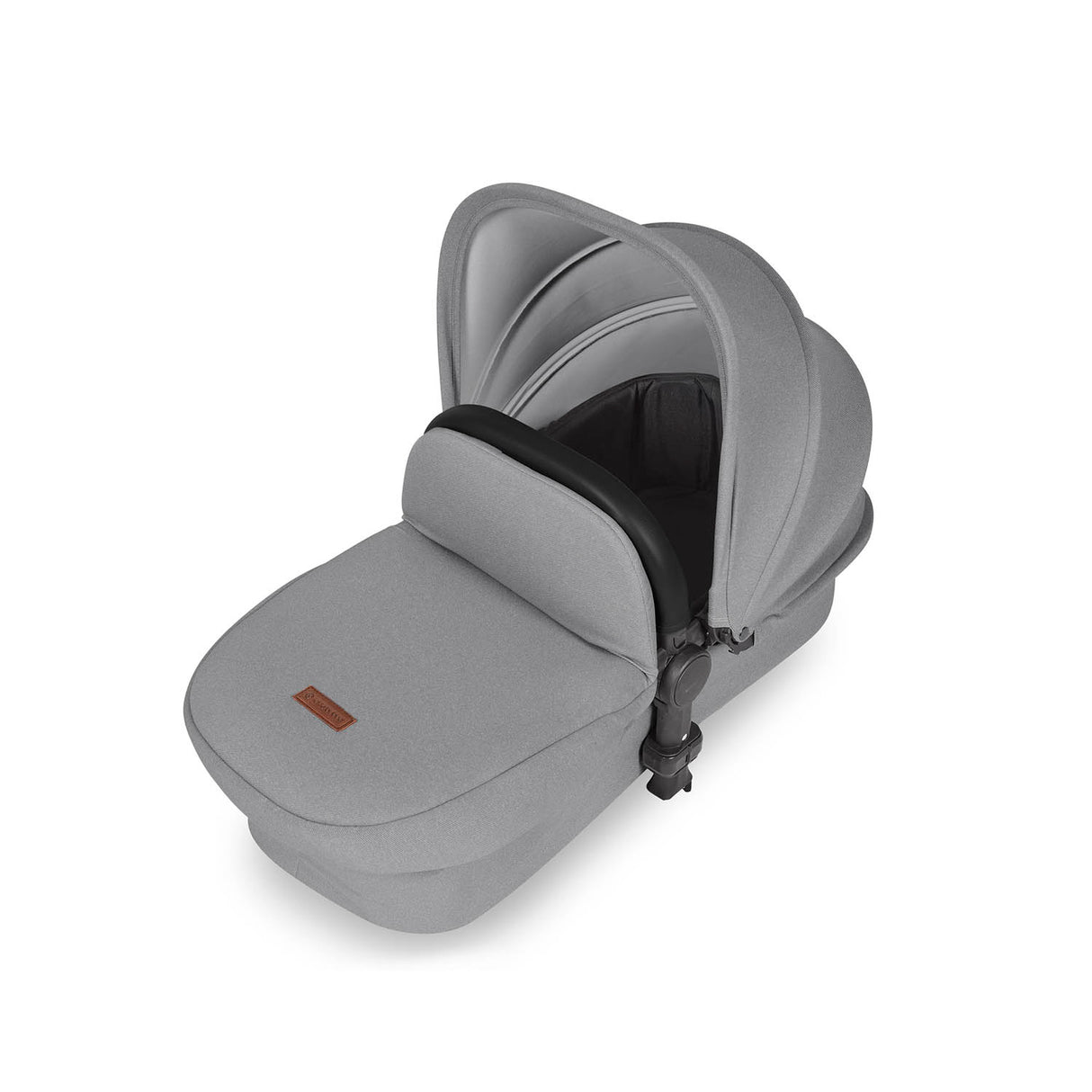 Ickle Bubba Stomp Luxe 12 Piece Travel System with i-Size Nimbus Car Seat & Spin Base - Black/Pearl Grey/Black
