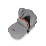 Ickle Bubba Stomp Luxe 12 Piece Travel System with i-Size Nimbus Car Seat & Spin Base - Black/Pearl Grey/Tan