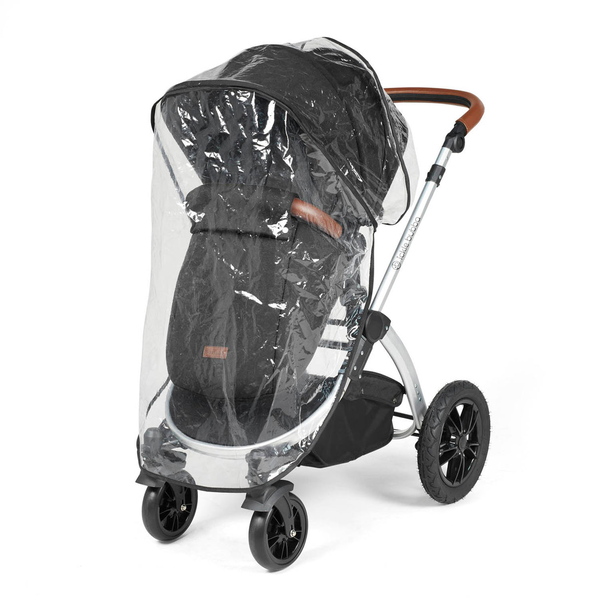 Ickle Bubba Stomp Luxe 12 Piece Travel System with i-Size Nimbus Car Seat & Spin Base - Silver/Midnight/Tan