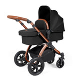 Ickle Bubba Stomp Luxe 12 Piece Travel System with Maxi-Cosi Cabriofix i-Size & Base - Bronze/Midnight/Tan