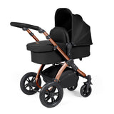 Ickle Bubba Stomp Luxe 12 Piece Travel System with Maxi-Cosi Cabriofix i-Size & Base - Bronze/Midnight/Black