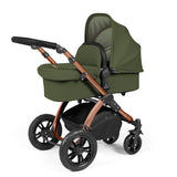 Ickle Bubba Stomp Luxe 12 Piece Travel System with Maxi-Cosi Cabriofix i-Size & Base - Bronze/Woodland/Black