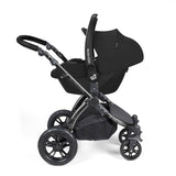 Ickle Bubba Stomp Luxe 12 Piece Travel System with Maxi-Cosi Cabriofix i-Size & Base - Black/Charcoal Grey/Black
