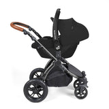 Ickle Bubba Stomp Luxe 12 Piece Travel System with Maxi-Cosi Cabriofix i-Size & Base - Black/Pearl Grey/Tan