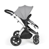 Ickle Bubba Stomp Luxe 12 Piece Travel System with Maxi-Cosi Cabriofix i-Size & Base - Silver/Pearl Grey/Black