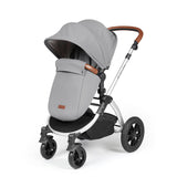 Ickle Bubba Stomp Luxe 12 Piece Travel System with Maxi-Cosi Cabriofix i-Size & Base - Silver/Pearl Grey/Tan