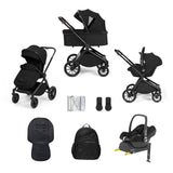 Ickle Bubba Altima 12 Piece Travel System with Maxi-Cosi CabrioFix i-Size Car Seat & Base - Black