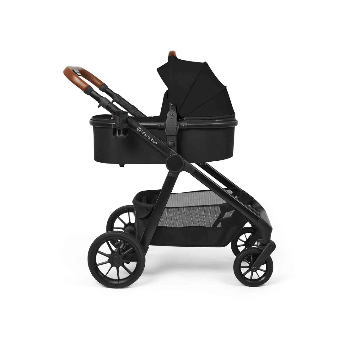 Ickle Bubba Virgo Growing Family 14 Piece Travel System with Cirrus i-Size Car Seat & Base - Black