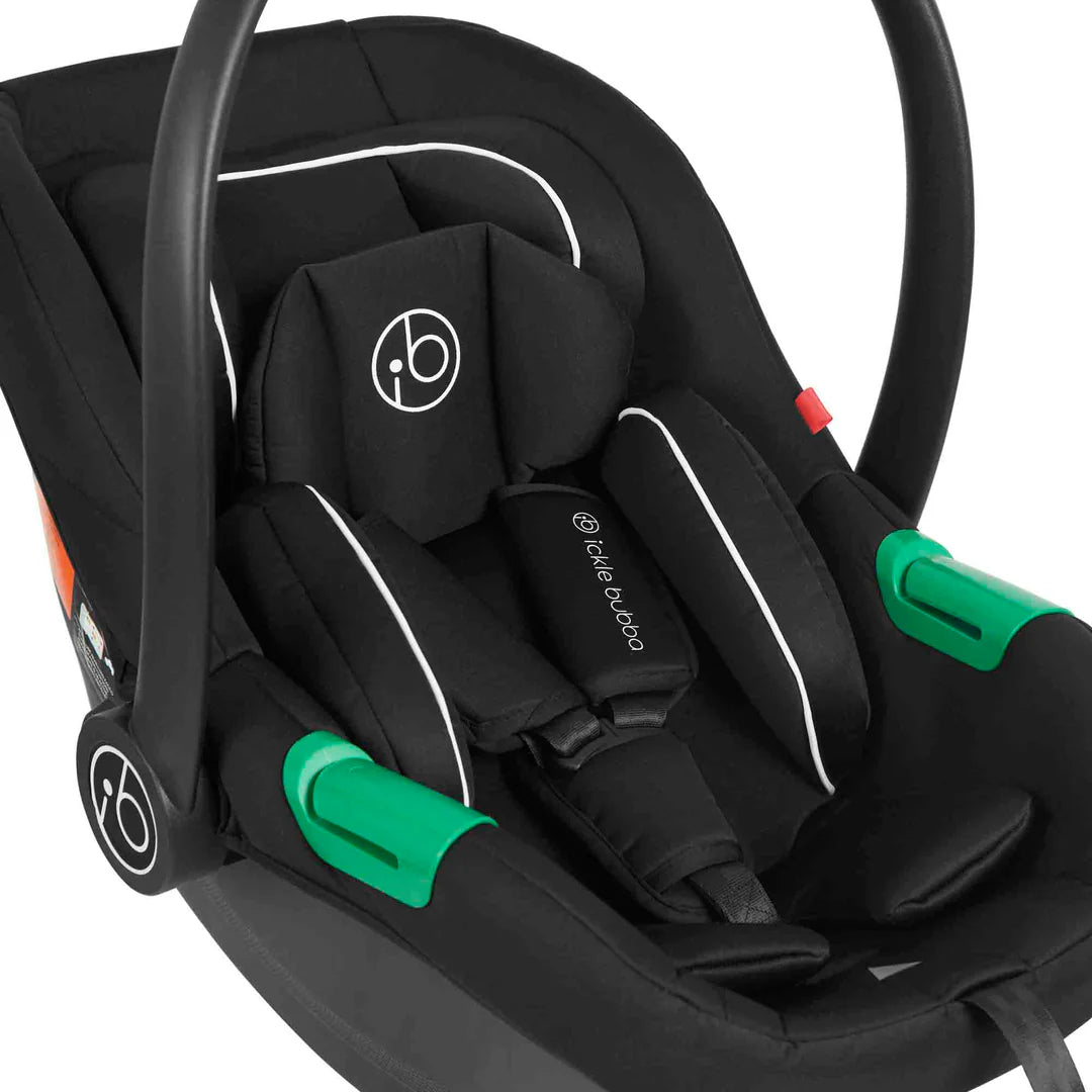 Ickle Bubba Virgo Growing Family 14 Piece Travel System with Cirrus i-Size Car Seat & Base - Black
