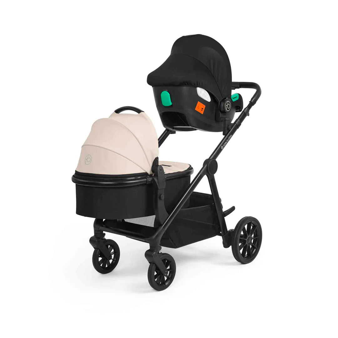 Ickle Bubba Virgo Growing Family 14 Piece Travel System with Cirrus i-Size Car Seat & Base - Stone