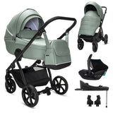 Noordi Fjordi V2 Leather - 3in1 Travel System with Travel Carrier i-Size Car Seat
