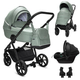 Noordi Fjordi V2 Leather - 3in1 Travel System with Terra i-Size Car Seat