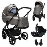 Noordi Fjordi V2 Leather - 3in1 Travel System with Travel Carrier i-Size Car Seat