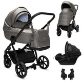 Noordi Fjordi V2 Leather - 3in1 Travel System with Terra i-Size Car Seat