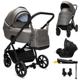 Noordi Fjordi V2 Leather - 3in1 Travel System with Terra i-Size Car Seat
