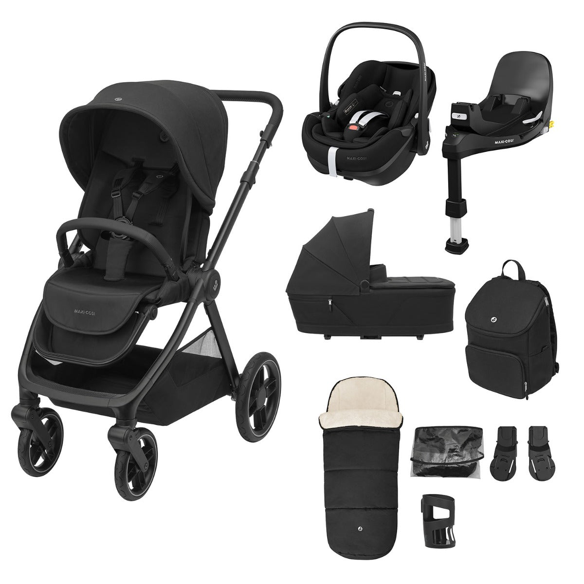 Maxi-Cosi Oxford Pebble Pro 2 Premium 9 Piece Bundle - Twillic Black 1