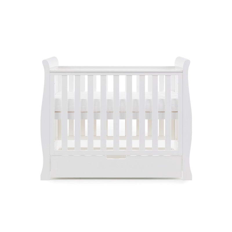 Obaby Stamford Space Saver Sleigh Cot - White