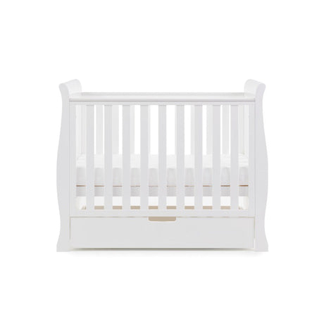 Obaby Stamford Space Saver Sleigh Cot & Cot Top Changer - White
