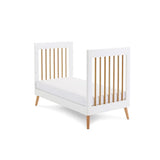 Obaby Maya Mini Cot Bed - White With Natural