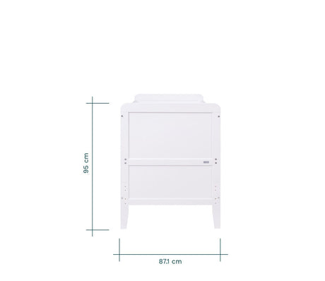 Tutti Bambini Rio Cot Bed with Cot Top Changer & Mattress - White 14