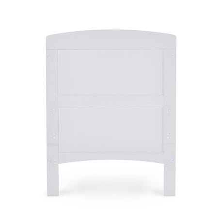 Obaby Grace Cot Bed, Cot Top Changer + Fibre Mattress - White