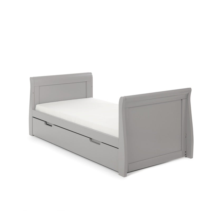 Obaby Stamford Classic Cot Bed + Cot Top Changer - Warm Grey