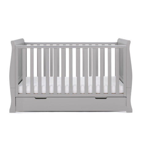 Obaby Stamford Classic Cot Bed + Cot Top Changer - Warm Grey