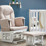 Obaby Reclining Glider Chair & Stool - Sand