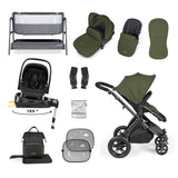 Ickle Bubba Stomp Luxe 14 Piece Nimbus 180° Spin Travel & Home Bundle - Black/Woodland/Black