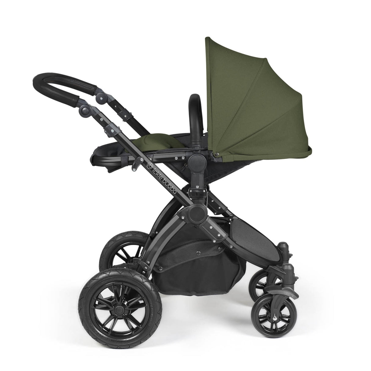 Ickle Bubba Stomp Luxe 14 Piece Nimbus 180° Spin Travel & Home Bundle - Black/Woodland/Black