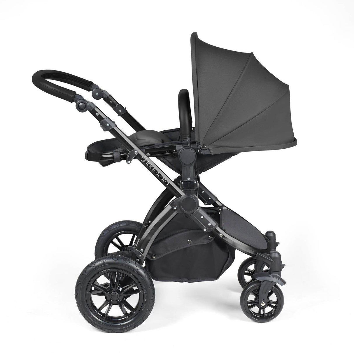 Ickle Bubba Stomp Luxe 14 Piece Nimbus 180° Spin Travel & Home Bundle - Black/Charcoal Grey/Black