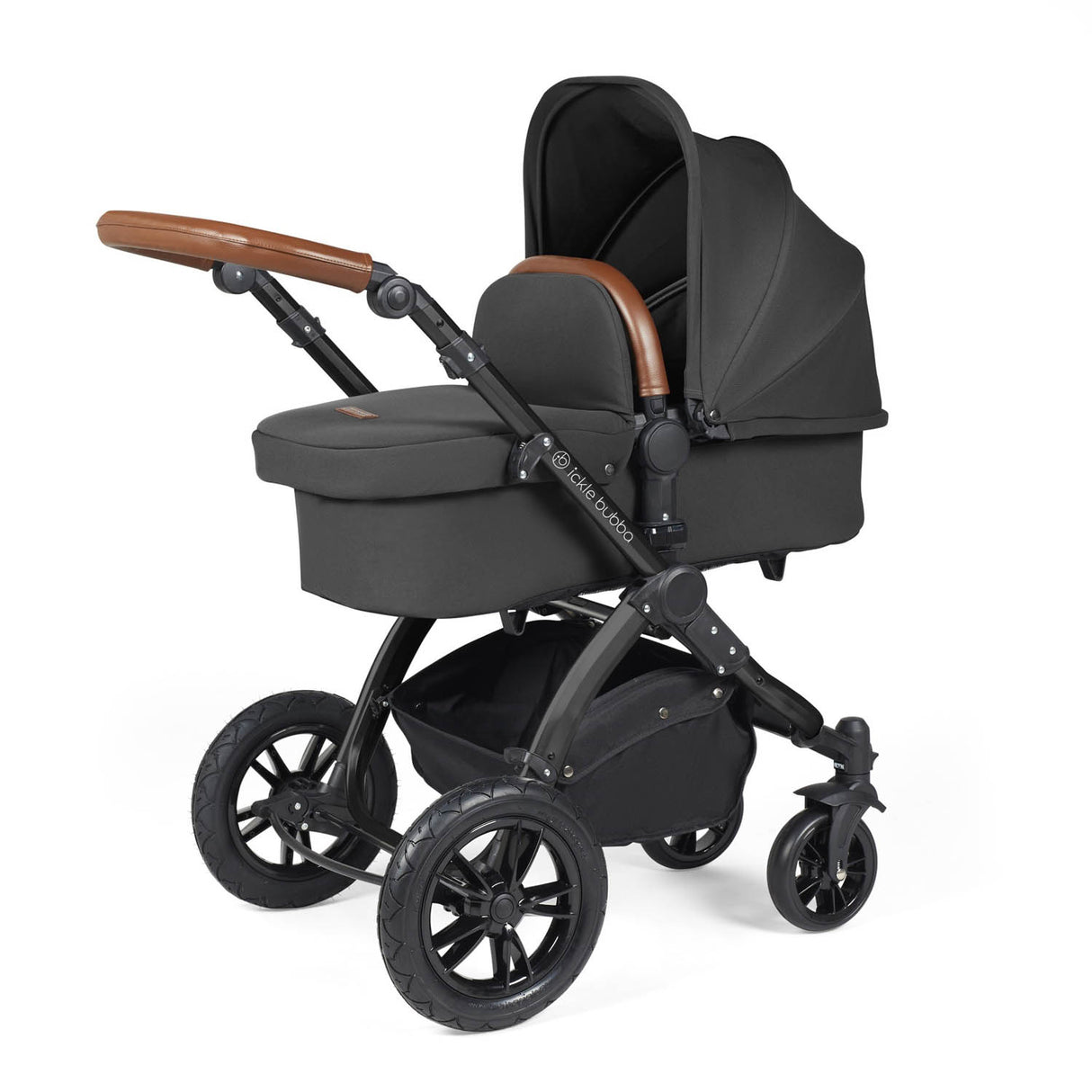 Ickle Bubba Stomp Luxe 14 Piece Nimbus 180° Spin Travel & Home Bundle - Black/Charcoal Grey/Tan