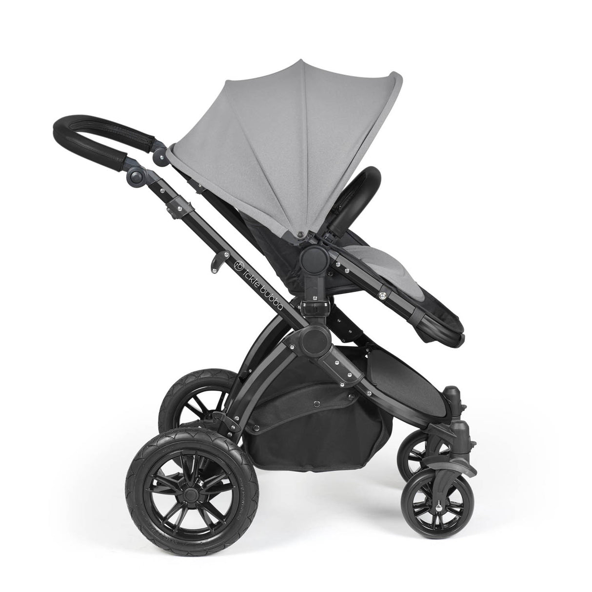 Ickle Bubba Stomp Luxe 14 Piece Nimbus 180° Spin Travel & Home Bundle - Black/Pearl Grey/Black