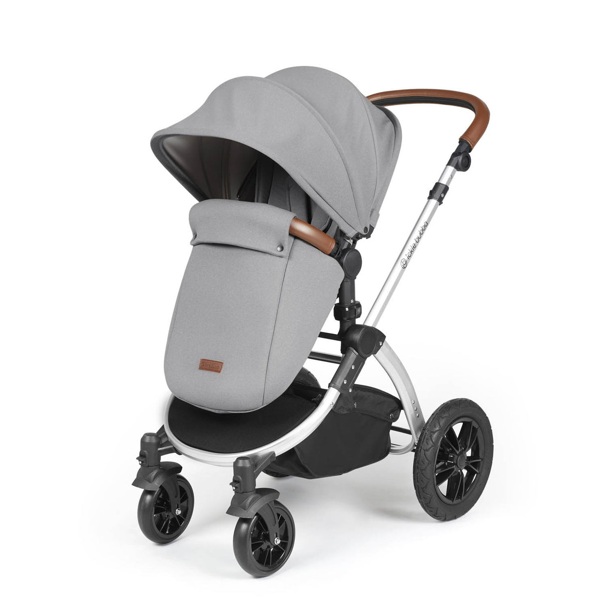 Ickle Bubba Stomp Luxe 14 Piece Nimbus 180° Spin Travel & Home Bundle - Silver/Pearl Grey/Tan