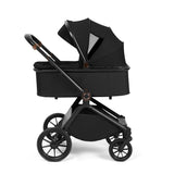 Ickle Bubba Altima 14 Piece Stratus i-Size Travel System & Base + Bubba&Me Crib - Black