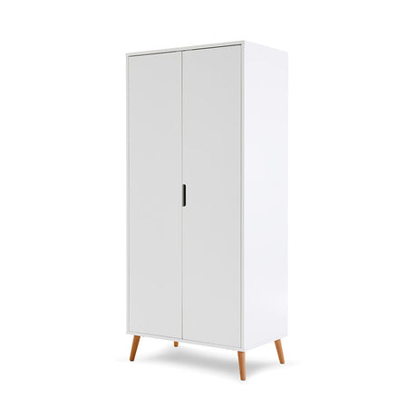 Obaby Maya Double Wardrobe - White With Natural