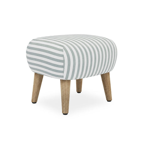 Etta Footstool - Sea Salt Stripe