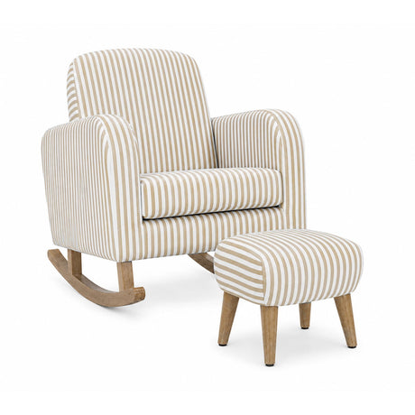 Etta Nursing Chair & Footstool - Beach Stripe