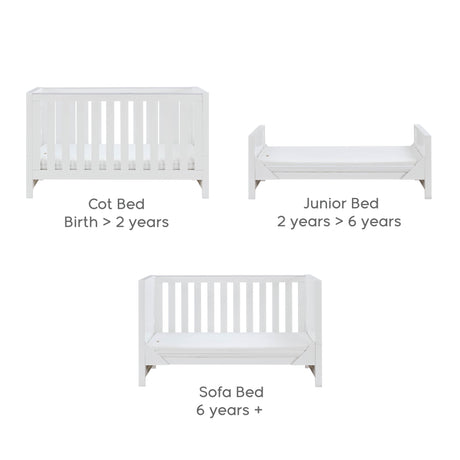 Tutti Bambini Tivoli 3 Piece Room Set - White
