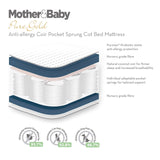 Mother&Baby Pure Gold Anti-Allergy Coir Pocket Sprung Cot bed Mattress 140 x 70cm
