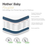 Mother&Baby Pure Gold Anti-Allergy Coir Pocket Sprung Cot Mattress 120 x 60cm