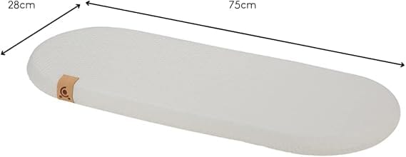 CuddleCo Little Me Hypo-Allergenic Bamboo Moses Basket Mattress 75 x 28cm
