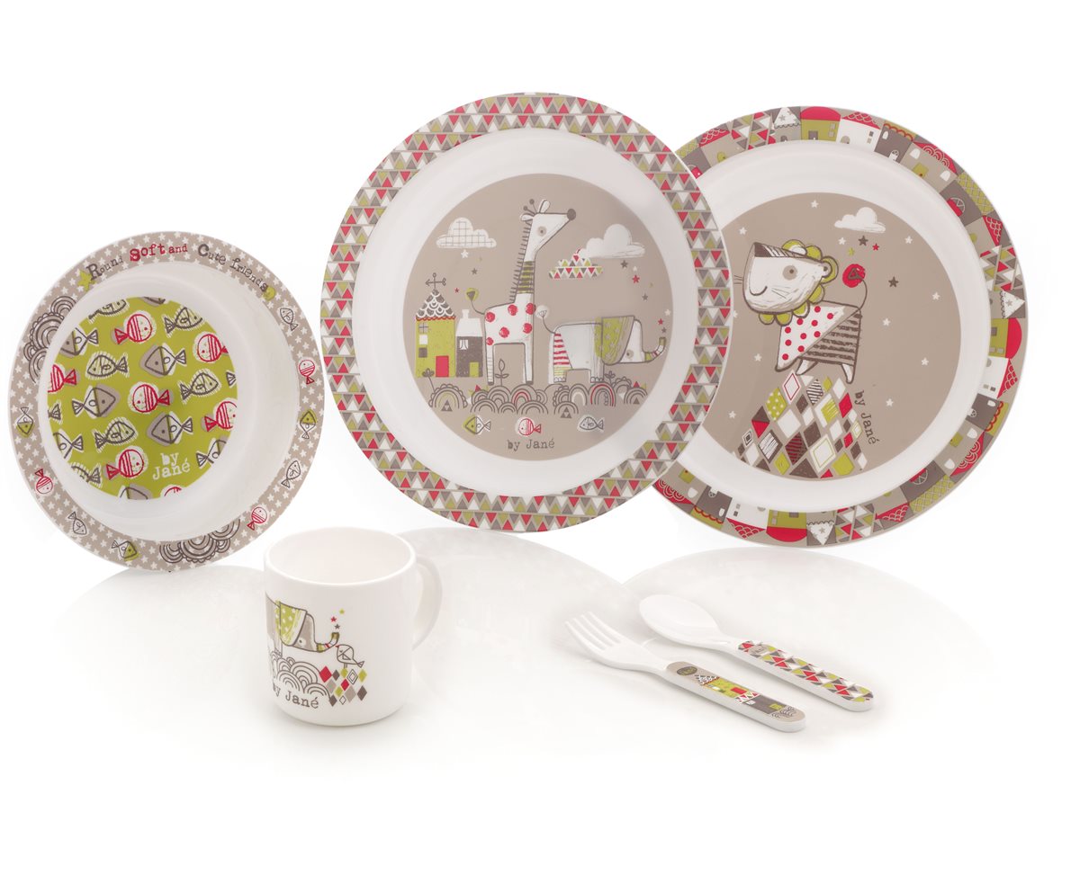Jane 6 Piece Tangram II Microwave Feeding Set
