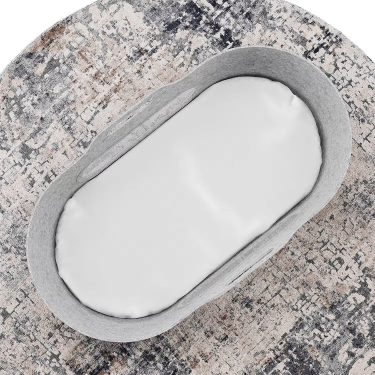 SnuzBaskit Light Grey Moses Basket & Dove Stand