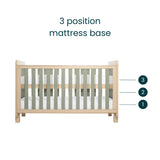 Tutti Bambini Kuba Cot Bed - Golden Oak/Sage Weave