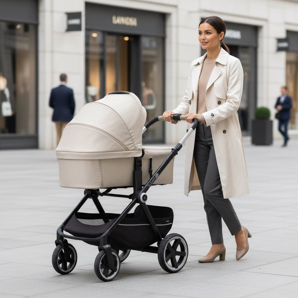 Jane Crosslight 3, 3-in-1 Travel System with Sweet Carrycot & Koos iSize Car Seat Bundle